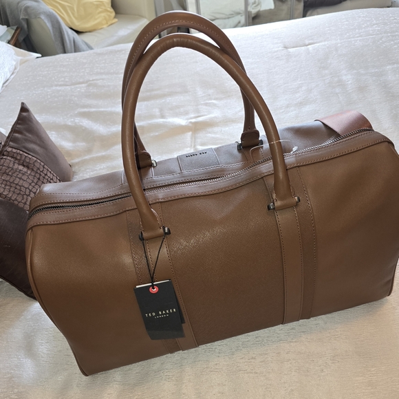 Ted Baker Men's Lewes Duffle Bag, Brown, Extra Large with Structured Design - Picture 2 of 11